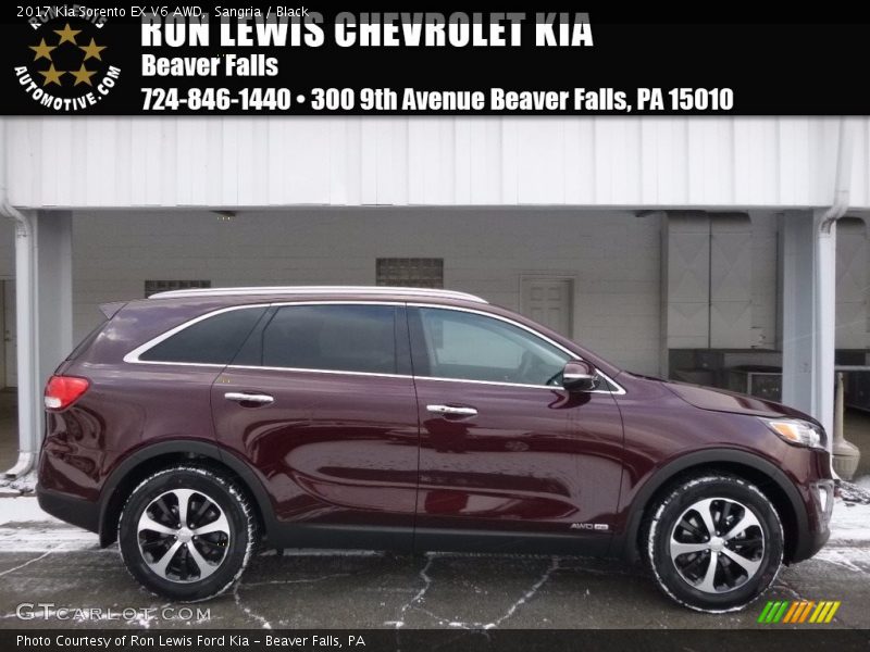 Sangria / Black 2017 Kia Sorento EX V6 AWD