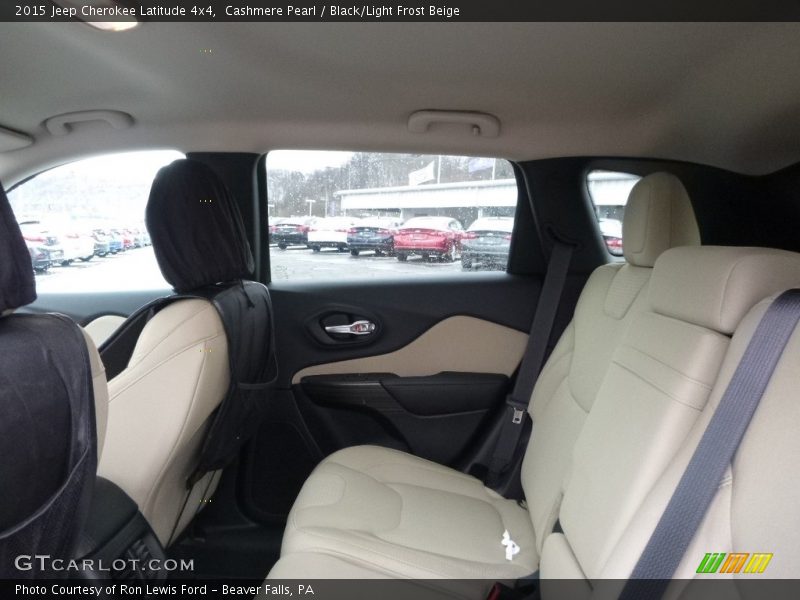 Cashmere Pearl / Black/Light Frost Beige 2015 Jeep Cherokee Latitude 4x4