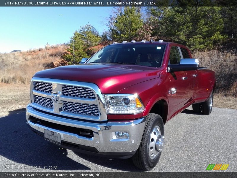 Delmonico Red Pearl / Black 2017 Ram 3500 Laramie Crew Cab 4x4 Dual Rear Wheel