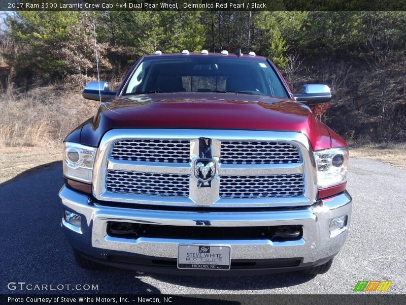 Delmonico Red Pearl / Black 2017 Ram 3500 Laramie Crew Cab 4x4 Dual Rear Wheel