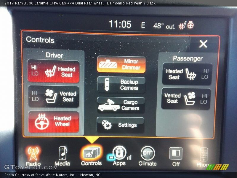 Delmonico Red Pearl / Black 2017 Ram 3500 Laramie Crew Cab 4x4 Dual Rear Wheel