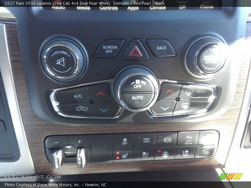 Delmonico Red Pearl / Black 2017 Ram 3500 Laramie Crew Cab 4x4 Dual Rear Wheel