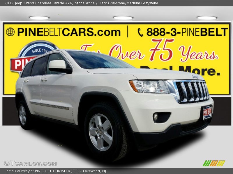 Stone White / Dark Graystone/Medium Graystone 2012 Jeep Grand Cherokee Laredo 4x4