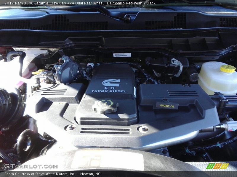 Delmonico Red Pearl / Black 2017 Ram 3500 Laramie Crew Cab 4x4 Dual Rear Wheel