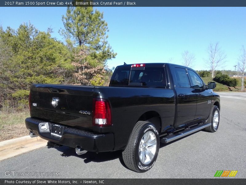 Brilliant Black Crystal Pearl / Black 2017 Ram 1500 Sport Crew Cab 4x4