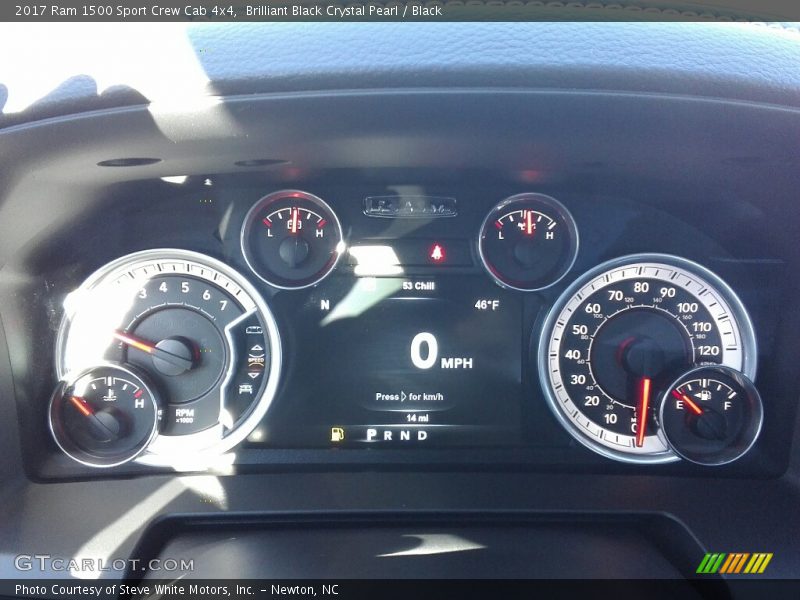 Brilliant Black Crystal Pearl / Black 2017 Ram 1500 Sport Crew Cab 4x4