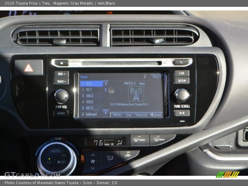 Magnetic Gray Metallic / Ash/Black 2016 Toyota Prius c Two