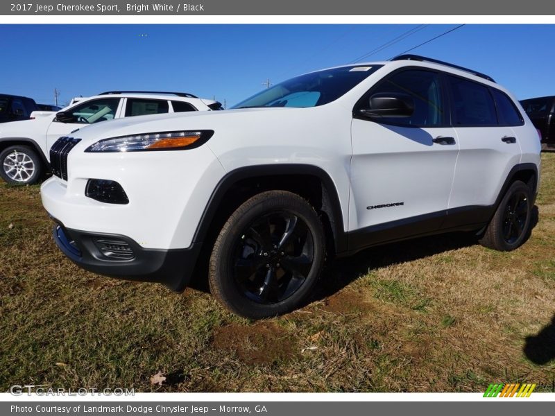 Bright White / Black 2017 Jeep Cherokee Sport