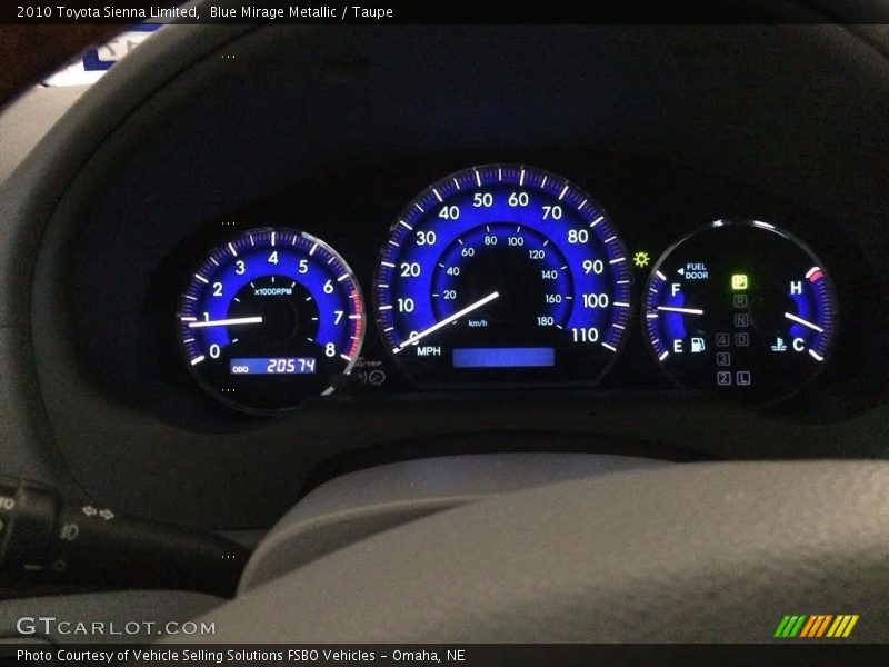 Blue Mirage Metallic / Taupe 2010 Toyota Sienna Limited