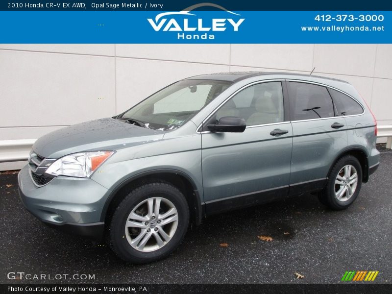 Opal Sage Metallic / Ivory 2010 Honda CR-V EX AWD