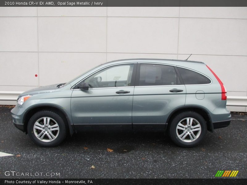 Opal Sage Metallic / Ivory 2010 Honda CR-V EX AWD