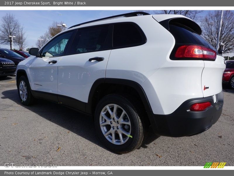 Bright White / Black 2017 Jeep Cherokee Sport