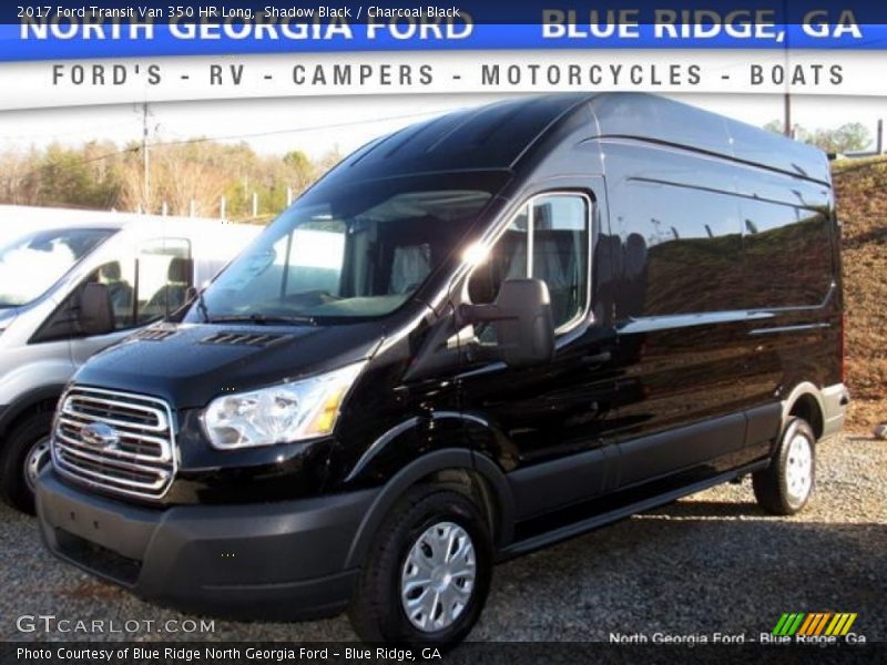 Shadow Black / Charcoal Black 2017 Ford Transit Van 350 HR Long