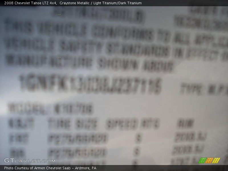 Graystone Metallic / Light Titanium/Dark Titanium 2008 Chevrolet Tahoe LTZ 4x4