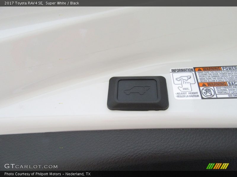 Super White / Black 2017 Toyota RAV4 SE
