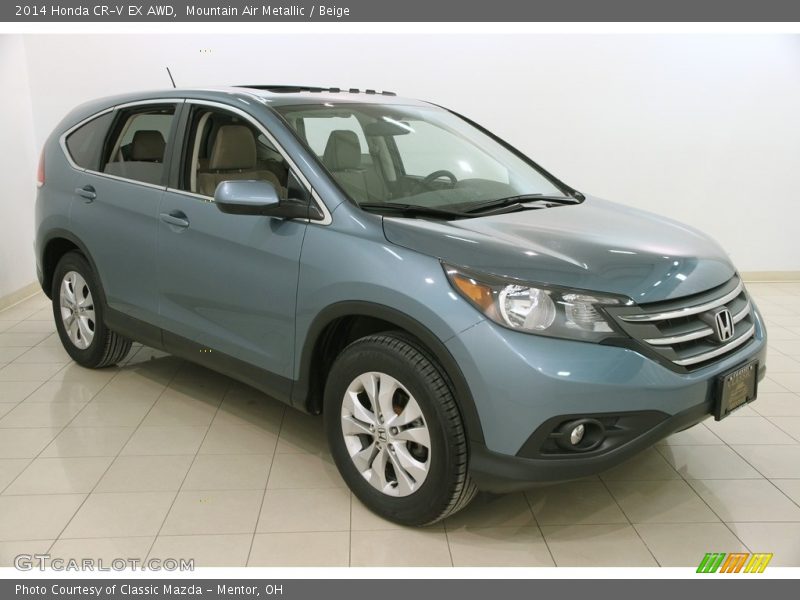 Mountain Air Metallic / Beige 2014 Honda CR-V EX AWD