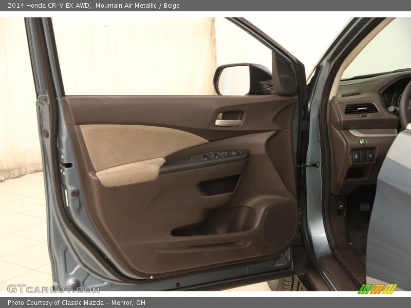 Mountain Air Metallic / Beige 2014 Honda CR-V EX AWD