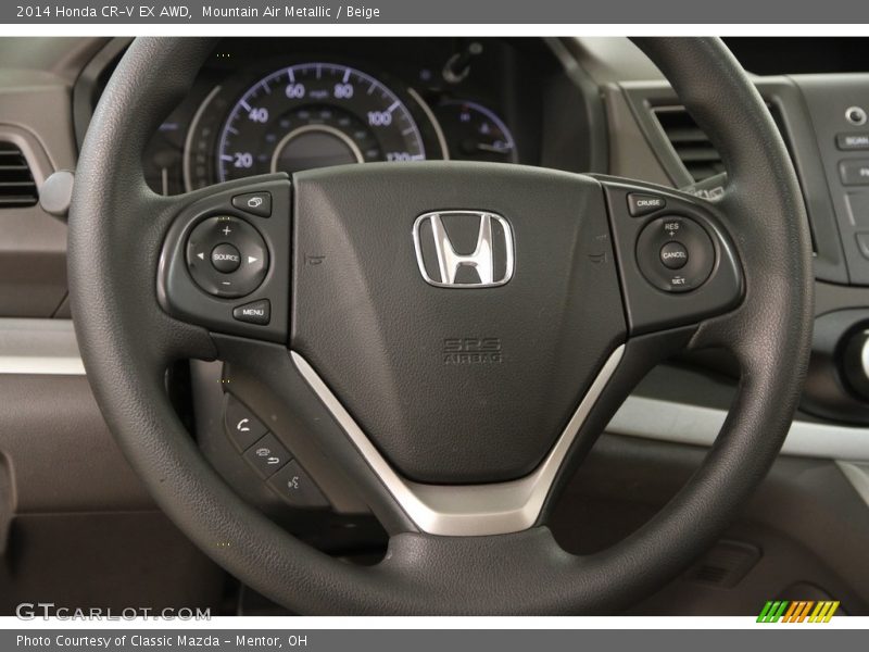 Mountain Air Metallic / Beige 2014 Honda CR-V EX AWD
