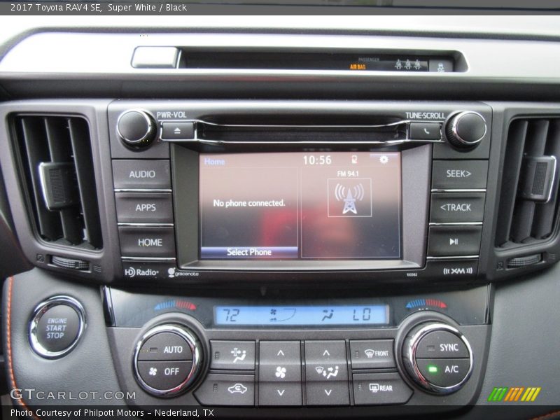 Controls of 2017 RAV4 SE