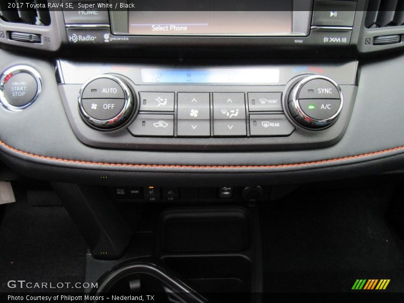 Controls of 2017 RAV4 SE