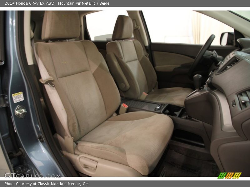Mountain Air Metallic / Beige 2014 Honda CR-V EX AWD