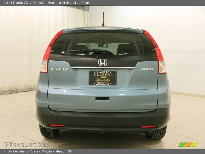 Mountain Air Metallic / Beige 2014 Honda CR-V EX AWD