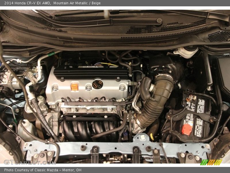 Mountain Air Metallic / Beige 2014 Honda CR-V EX AWD
