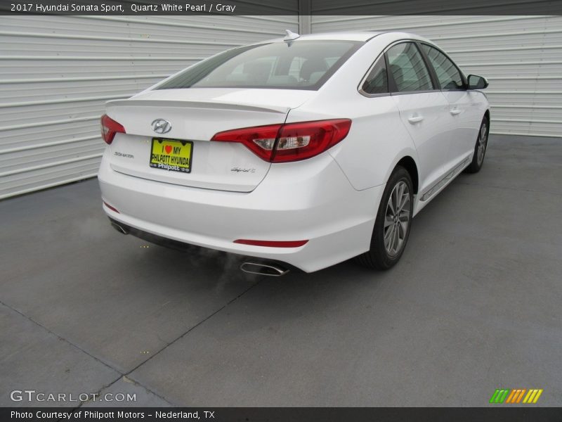 Quartz White Pearl / Gray 2017 Hyundai Sonata Sport