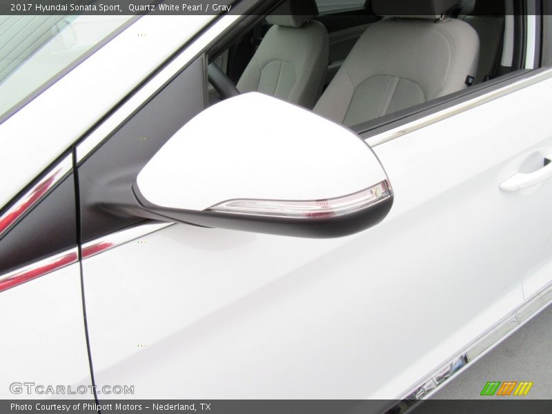 Quartz White Pearl / Gray 2017 Hyundai Sonata Sport