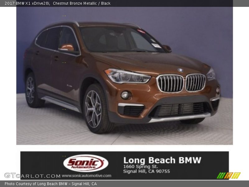 Chestnut Bronze Metallic / Black 2017 BMW X1 xDrive28i