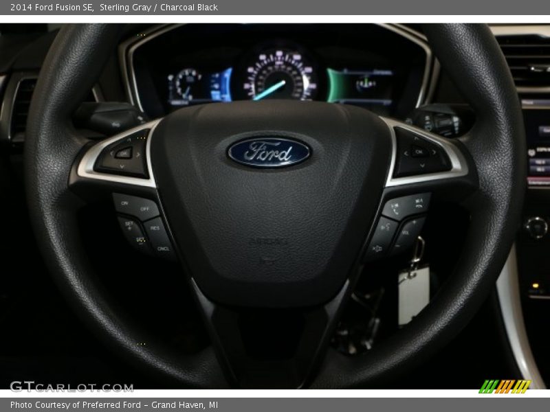 Sterling Gray / Charcoal Black 2014 Ford Fusion SE