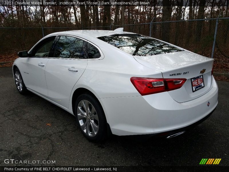 Iridescent Pearl Tricoat / Dark Atmosphere/Loft Brown 2017 Chevrolet Malibu Premier