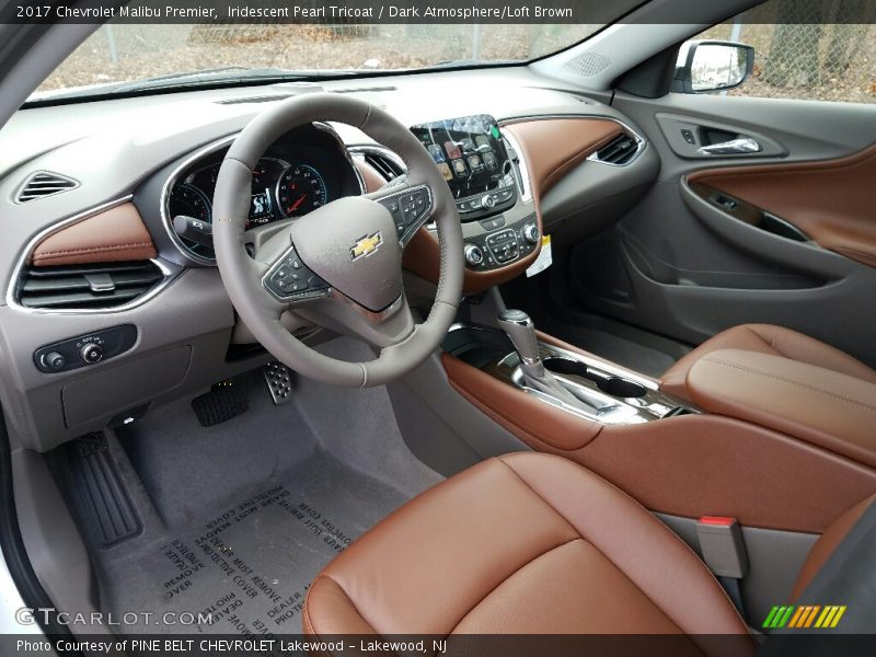 Iridescent Pearl Tricoat / Dark Atmosphere/Loft Brown 2017 Chevrolet Malibu Premier
