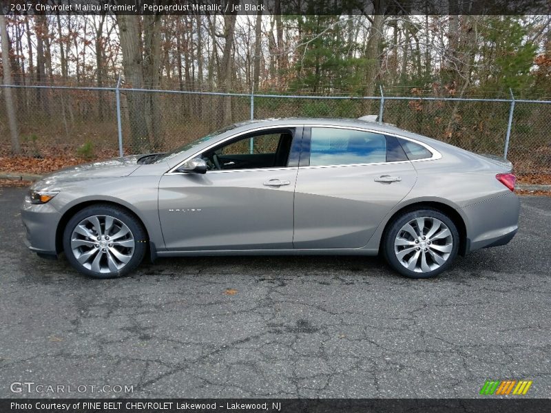 Pepperdust Metallic / Jet Black 2017 Chevrolet Malibu Premier
