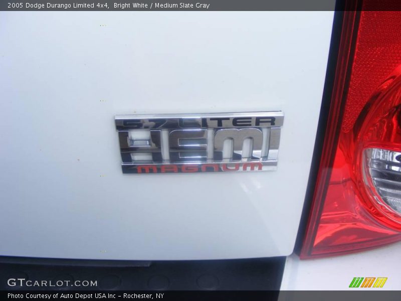 Bright White / Medium Slate Gray 2005 Dodge Durango Limited 4x4