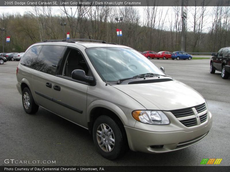 Linen Gold Metallic / Dark Khaki/Light Graystone 2005 Dodge Grand Caravan SE