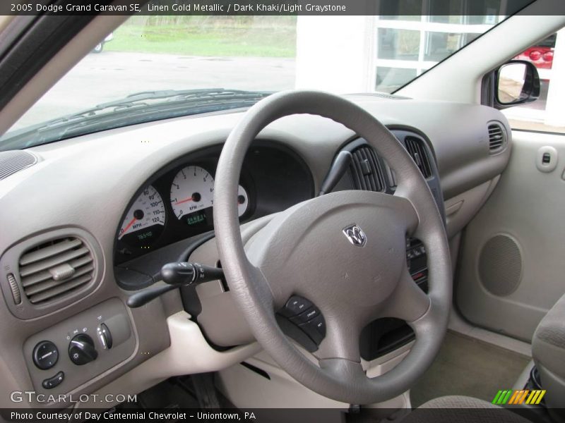 Linen Gold Metallic / Dark Khaki/Light Graystone 2005 Dodge Grand Caravan SE