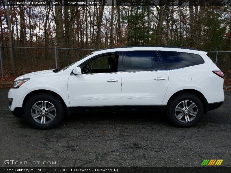 Summit White / Ebony 2017 Chevrolet Traverse LT AWD