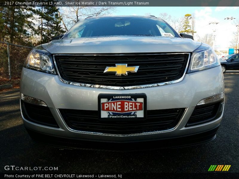 Silver Ice Metallic / Dark Titanium/Light Titanium 2017 Chevrolet Traverse LS AWD