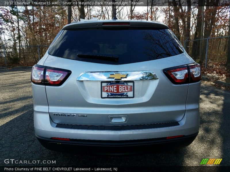 Silver Ice Metallic / Dark Titanium/Light Titanium 2017 Chevrolet Traverse LS AWD