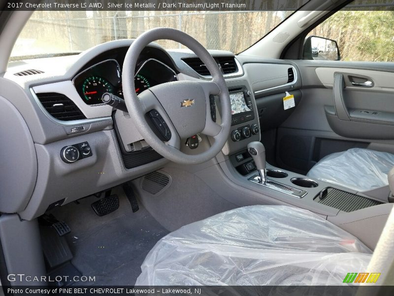 Silver Ice Metallic / Dark Titanium/Light Titanium 2017 Chevrolet Traverse LS AWD