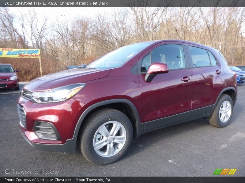 Crimson Metallic / Jet Black 2017 Chevrolet Trax LS AWD