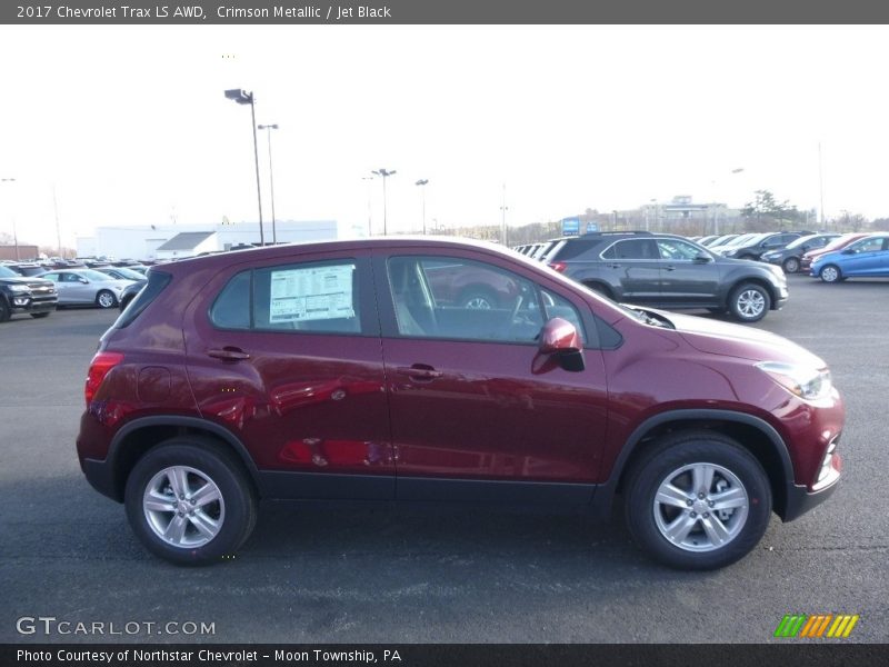 Crimson Metallic / Jet Black 2017 Chevrolet Trax LS AWD