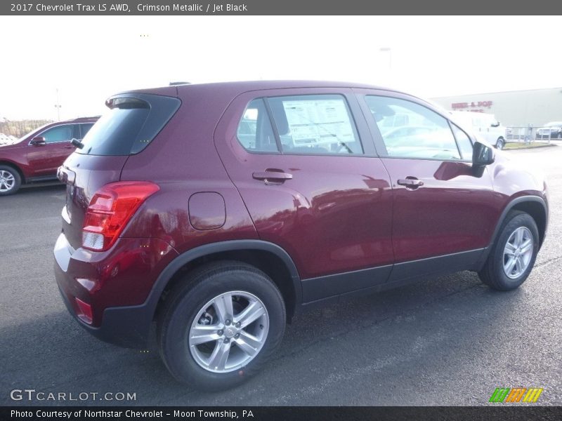 Crimson Metallic / Jet Black 2017 Chevrolet Trax LS AWD