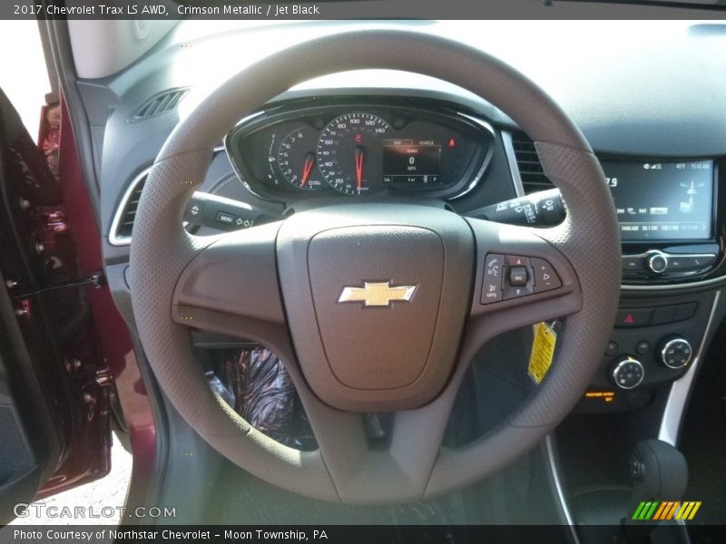 Crimson Metallic / Jet Black 2017 Chevrolet Trax LS AWD