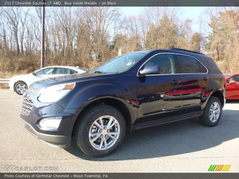 Blue Velvet Metallic / Jet Black 2017 Chevrolet Equinox LT AWD