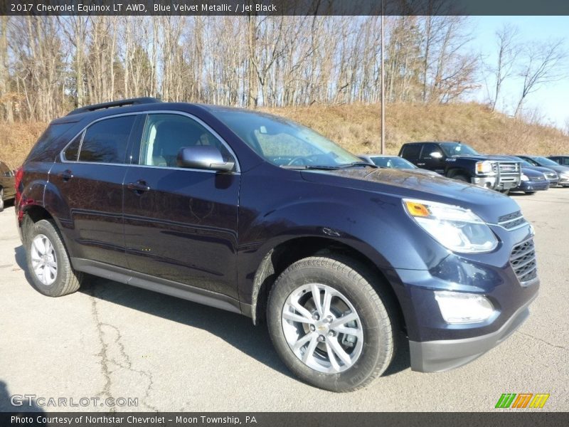 Blue Velvet Metallic / Jet Black 2017 Chevrolet Equinox LT AWD