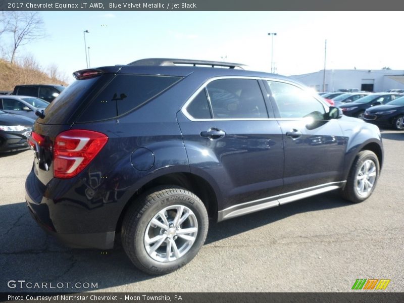 Blue Velvet Metallic / Jet Black 2017 Chevrolet Equinox LT AWD