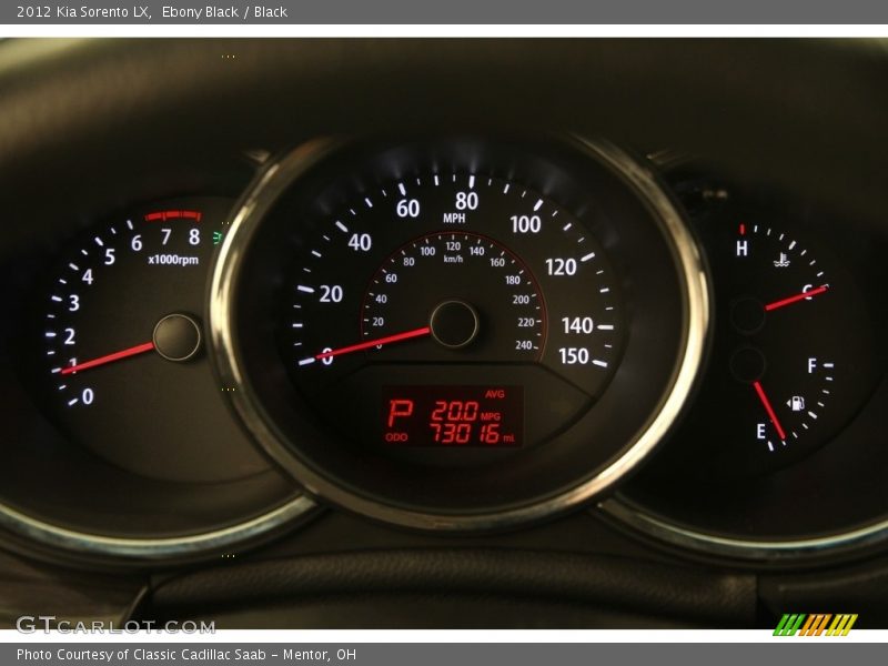 Ebony Black / Black 2012 Kia Sorento LX