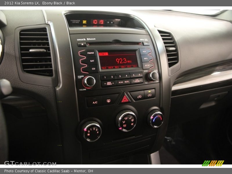Ebony Black / Black 2012 Kia Sorento LX